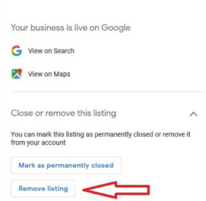 how to remove business listing from google